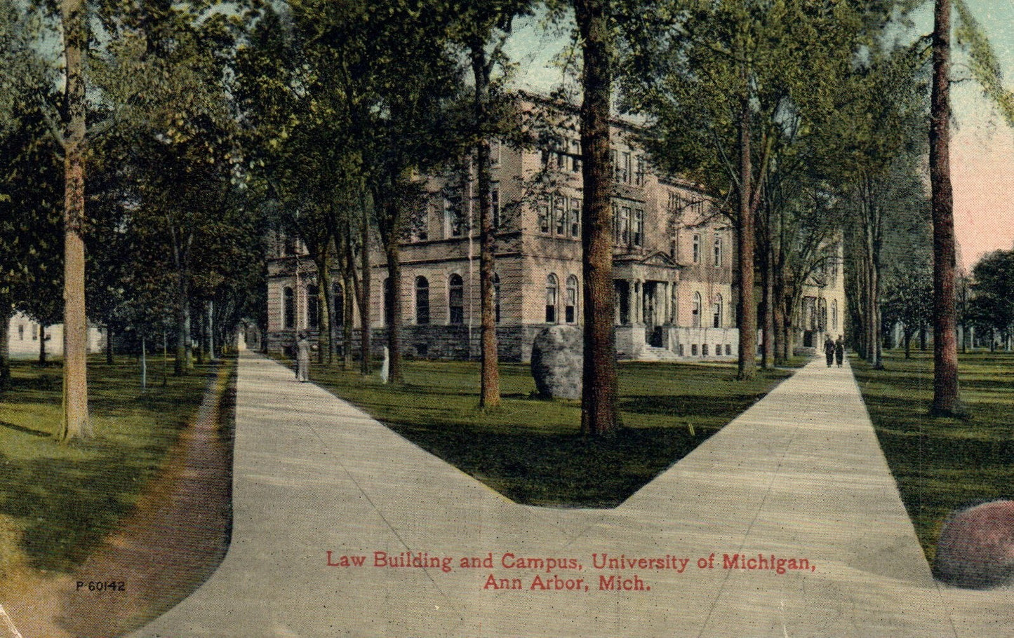 Law Building and Campus University Of MI Ann Arbor Michigan MI Postcard