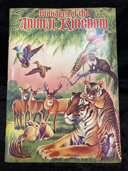 Vintage Wonders of the Animal Kingdom Stamp Book 1959 Howard A Winter stickers