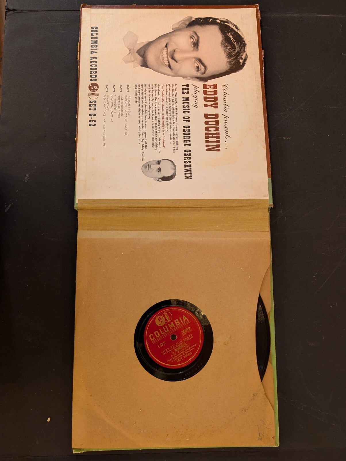 Eddy Duchin  George Gershwin 78 RPM Album Set C-52 1940's  Columbia