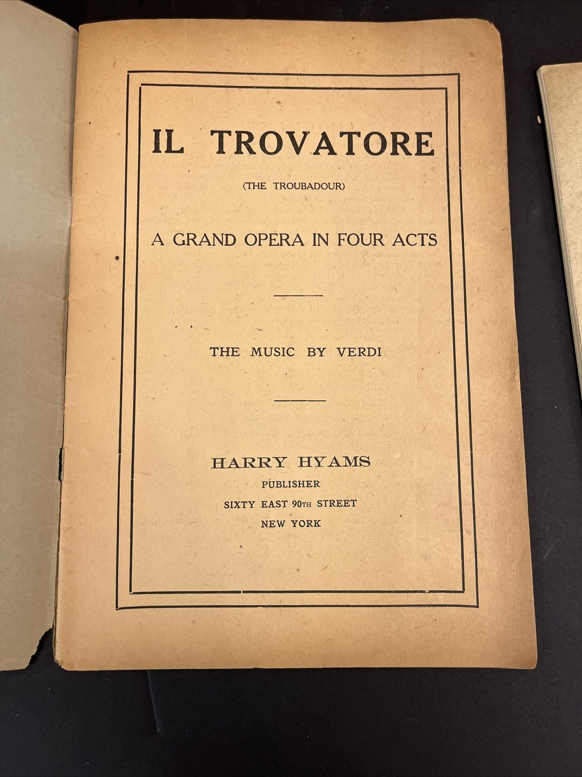 Lot of 3 Opera Libretto Songbooks