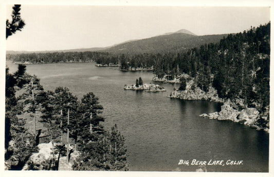 Real Photo Big Bear Lake CA Cali California Vintage Postcard