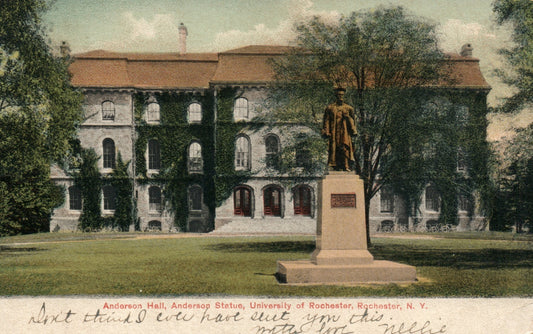 University of Rochester Anderson Hall Anderson Statue Rochester New York