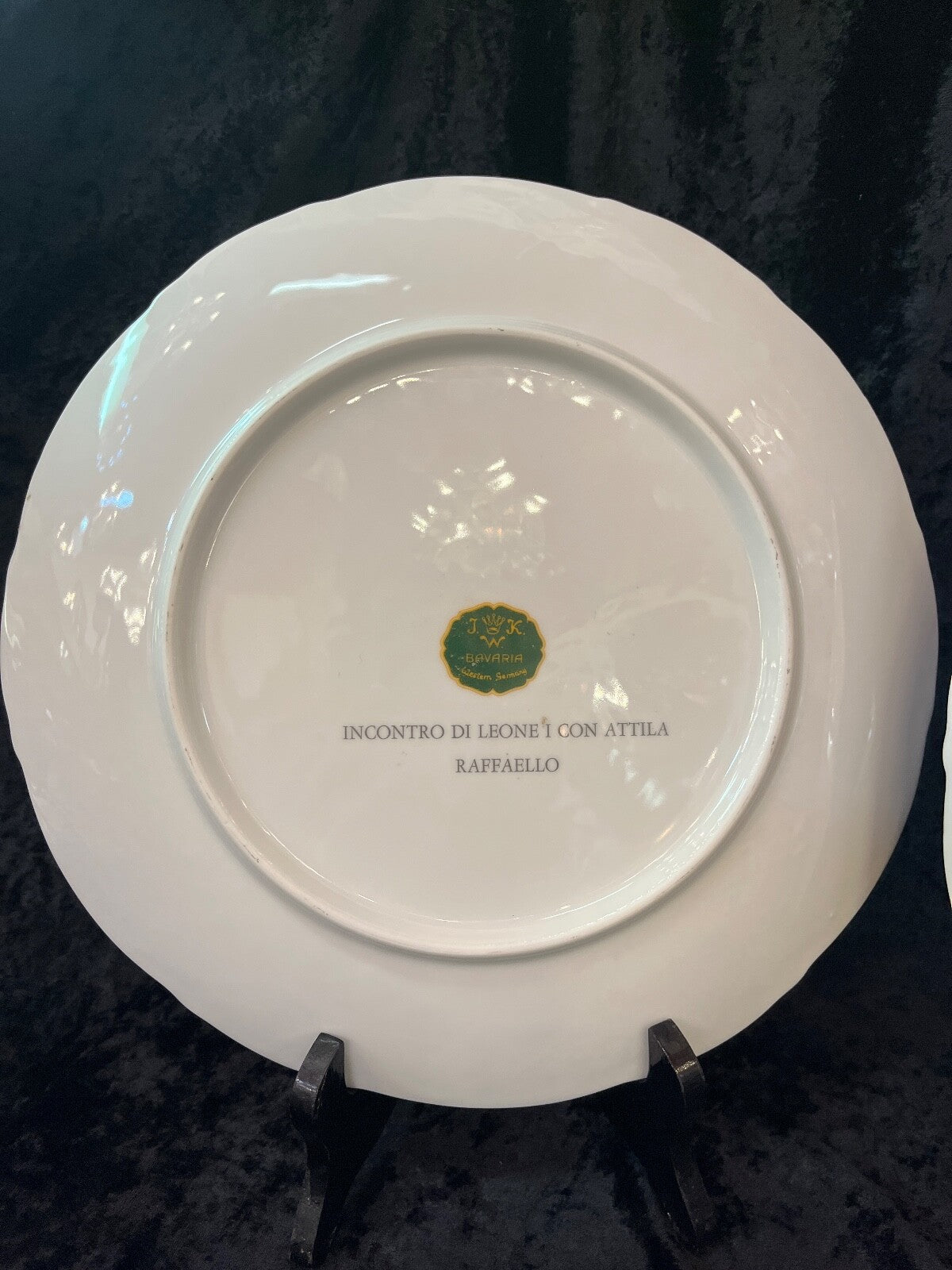 Set of 3 Vintage J.K. Bavaria Gold Trimmed Plates