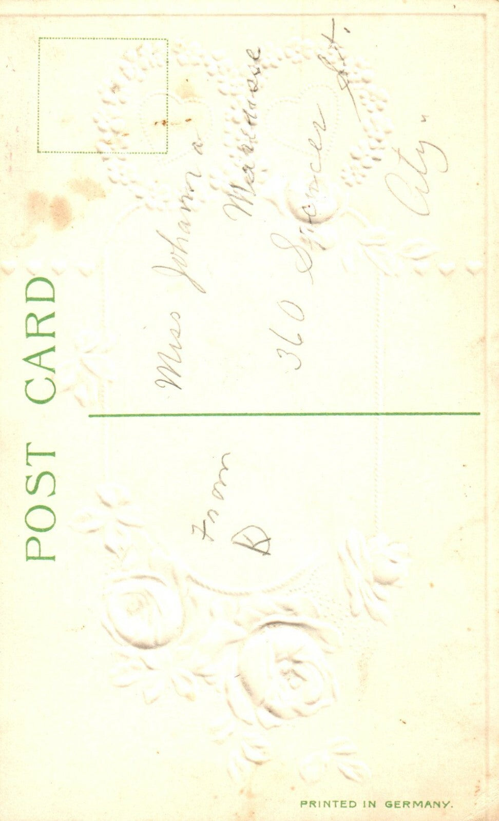 Boy and Girl Holding Flowers Red Roses Floral Valentine Postcard