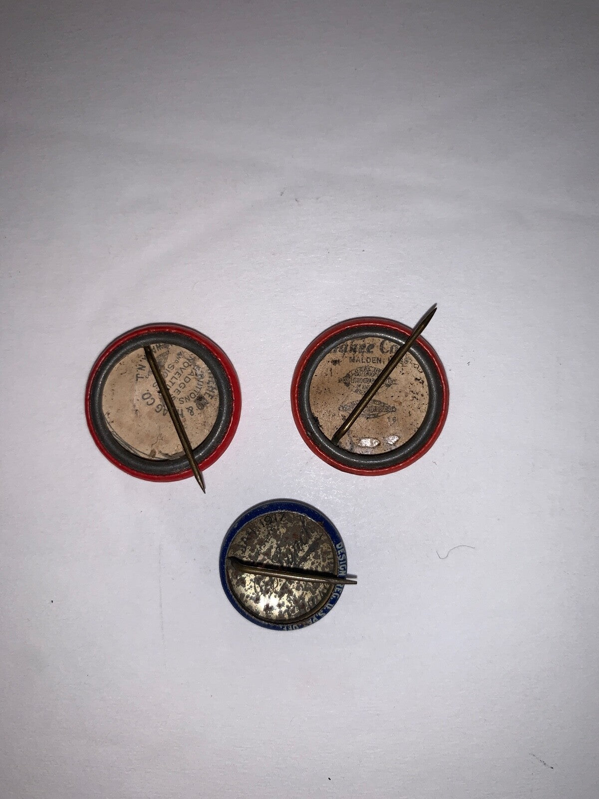 Lot of 3 Vintage Liberty Loan 7/8" Celluloid & 5/8" Litho Pinback