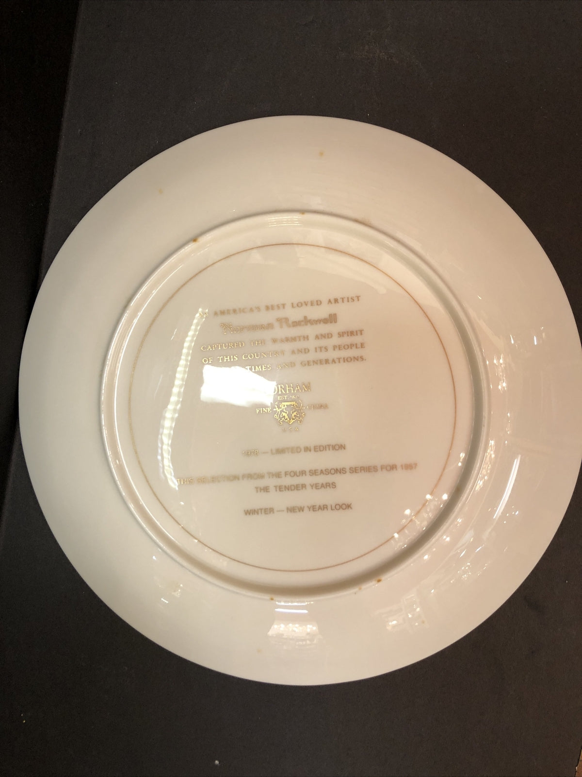  1978 Gorham Norman Rockwell Four Seasons Collector Plates Limited Edition Boxed