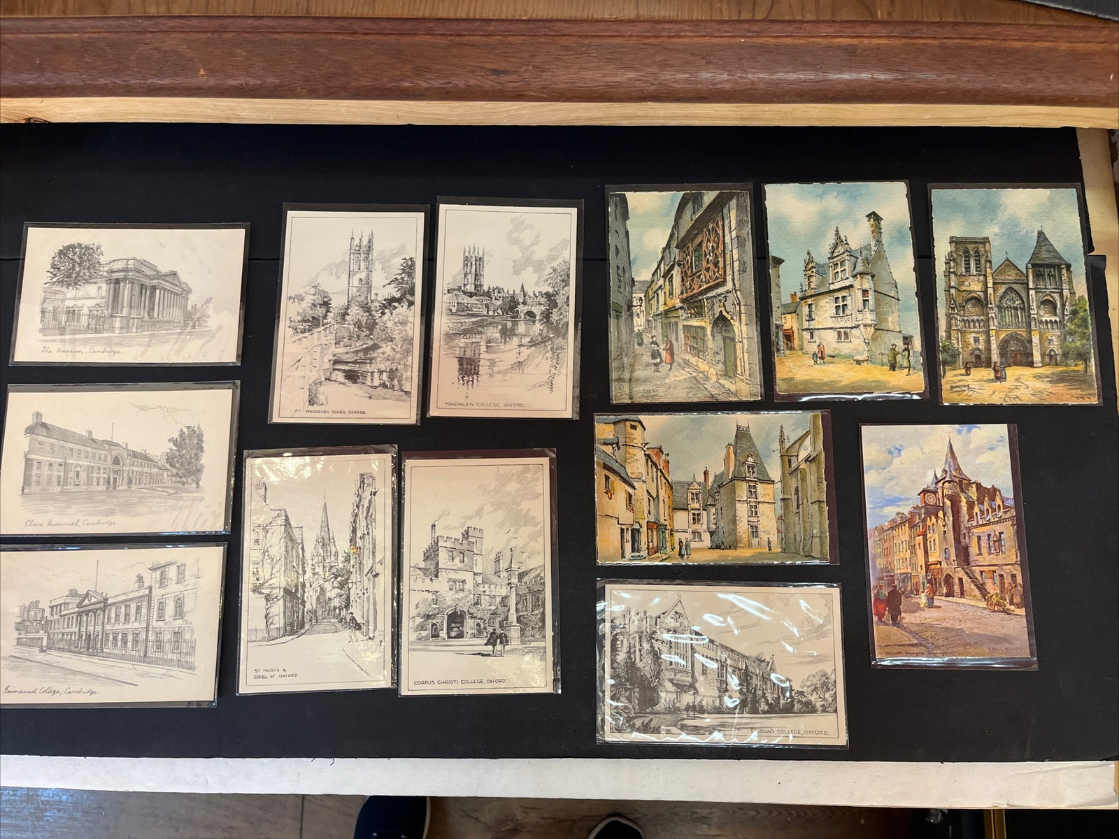 Vintage Postcard Lot Of 13, Oxford University, Cambridge, Le Mans