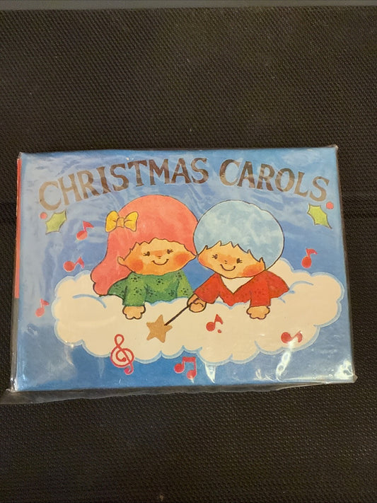 Vtg SSCO Christmas Carols Girl Boy mini Book Ornament 6 Songs 20 Pages Taiwan