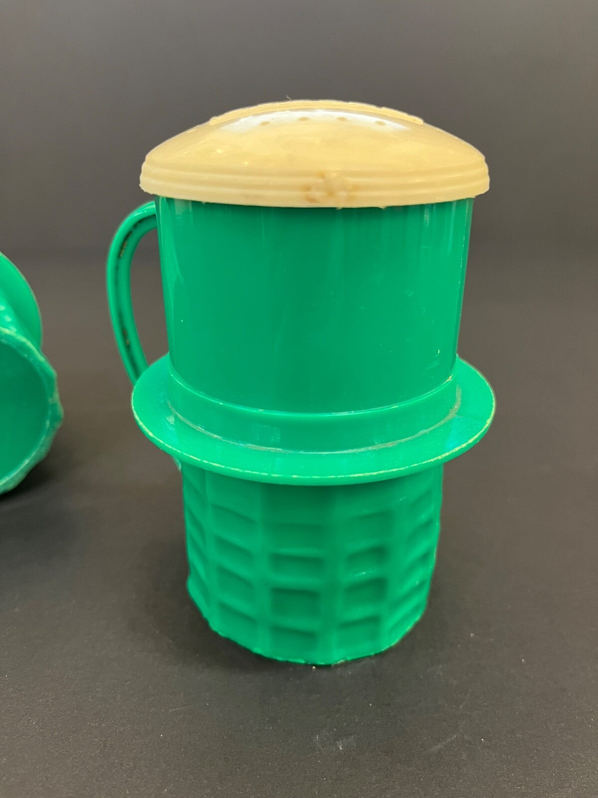 Vintage Planter Peanut Mr. Peanut Green Large Salt and Pepper Shaker
