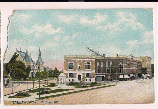 1909 Saginaw Jeffers Park MI Michigan Mich  Postcard