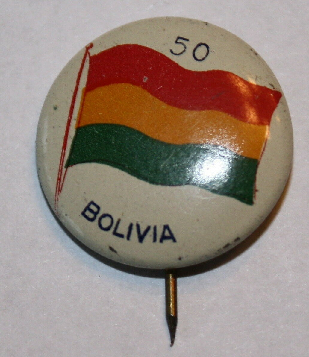 Bolivia 3/4" Litho Patriotic Flag Pin  #50