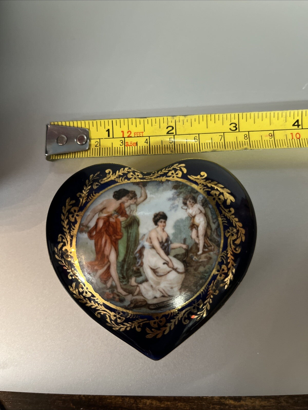 Trinket Jewelry Box Martinroda Porcelain Hand Painted Made in Germany Pm Signed