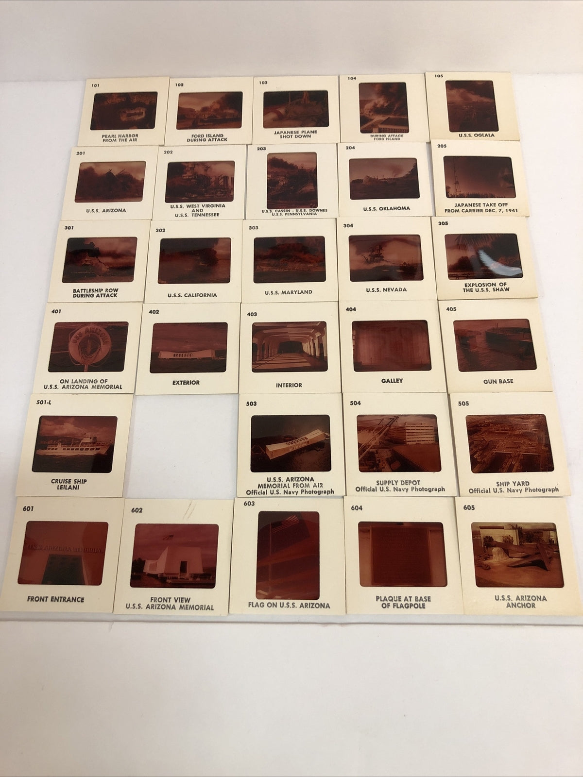 Lot of 29 Vintage 1960's 35mm Slides Pearl Harbor Ships Ford Island attack