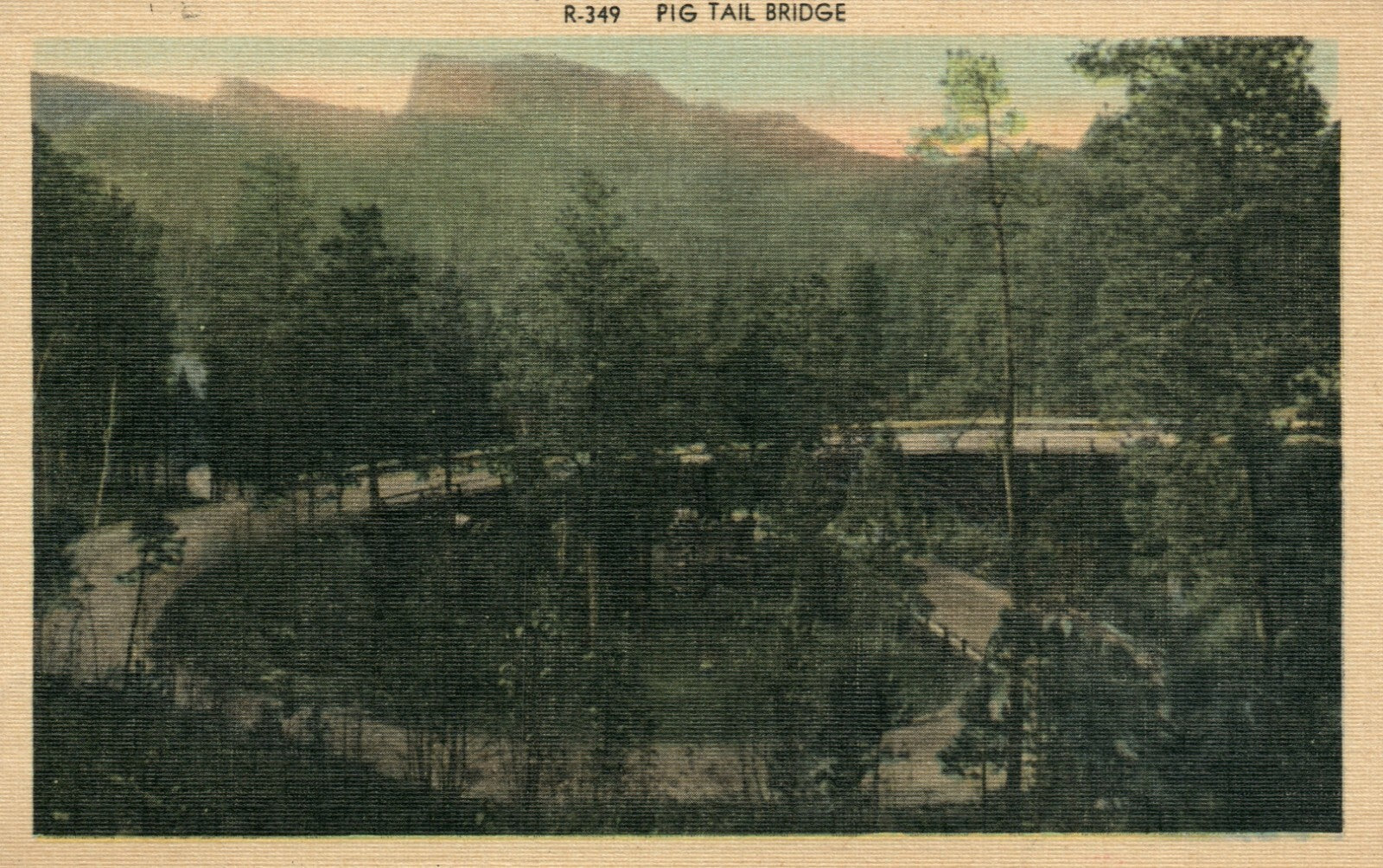 R-349 Pig Tail Bridge Scenic View SD South Dakota Postcard