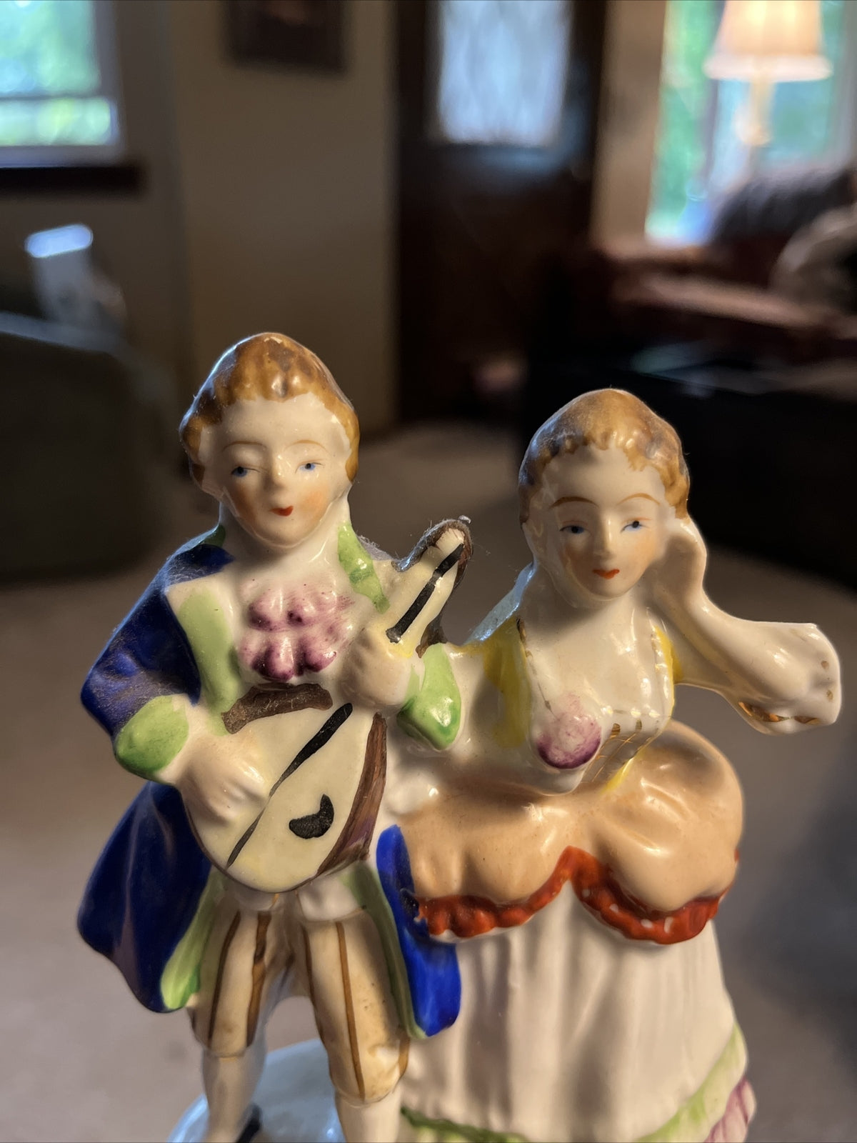 VINTAGE JAPAN MORIYAMA Figurine VICTORIAN COUPLE  Made in OCCUPIED JAPAN