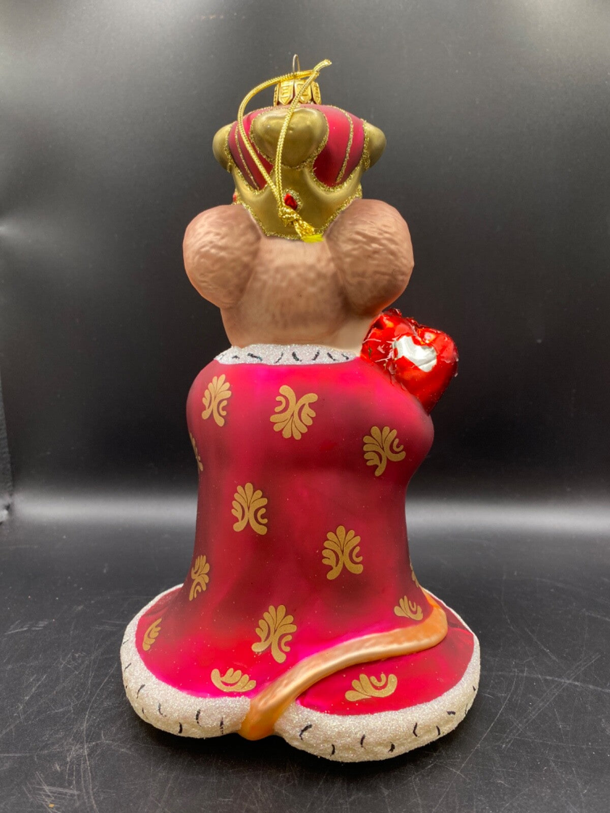 Fitz & Floyd Charming Tails Queen of My Heart Large Mouse Christmas Ornament