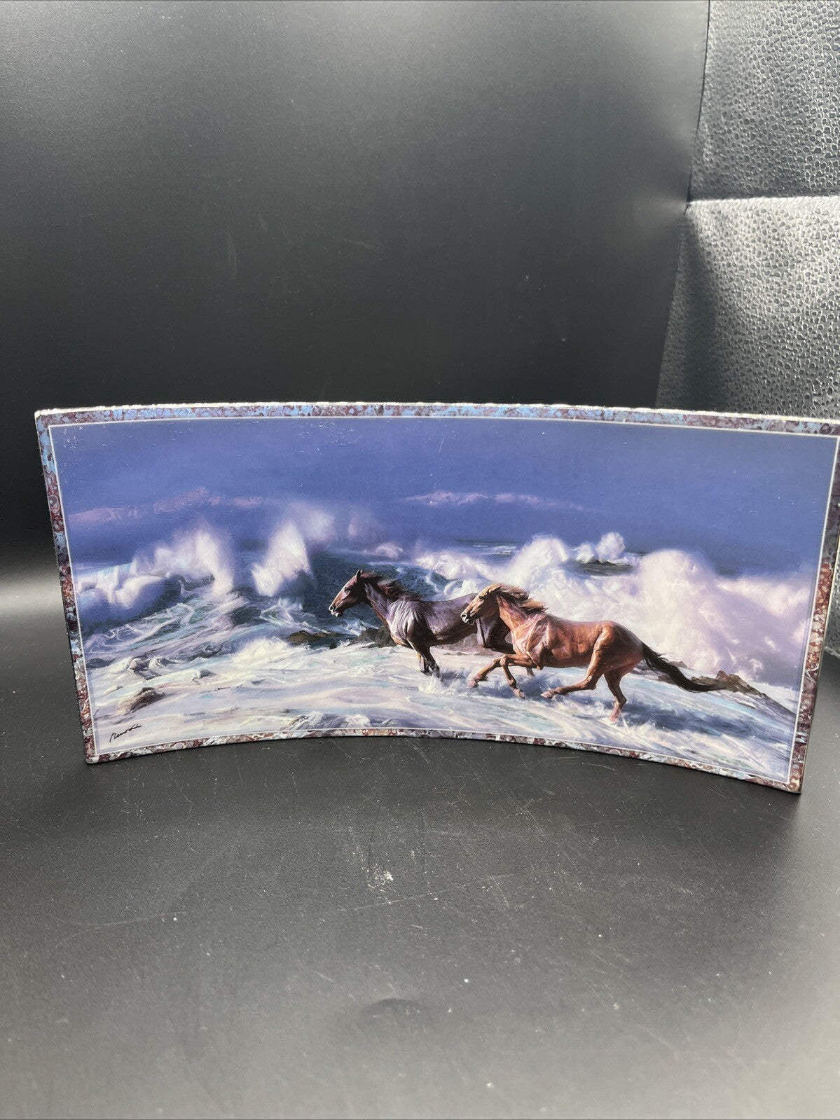 Bradford Exchange -UNTAMED MAJESTY  Freedom of the Sea Wild Horses A0435