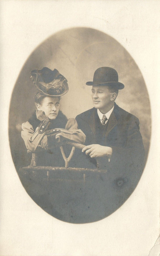 Real Photo Cousin Duncan Scott and Sakie Scott Postcard