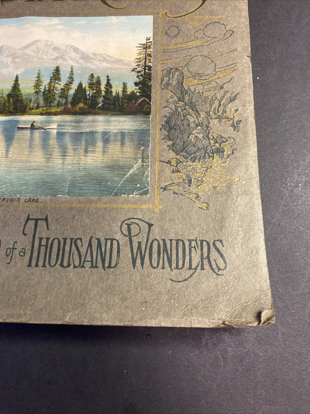 Antique The Shasta Route Along the Southern Pacific Railroad Pictorial Book 1915