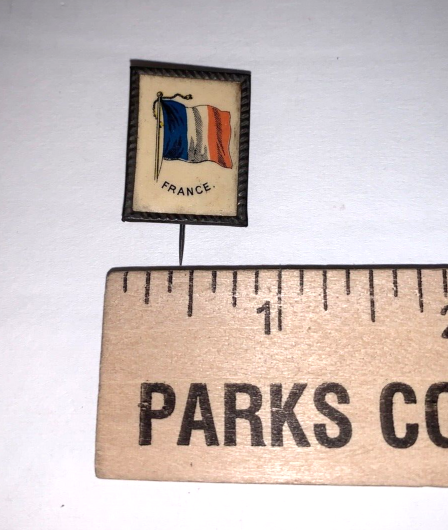 Vintage Java Coffee Souvenir Country Flag (France) Pinback
