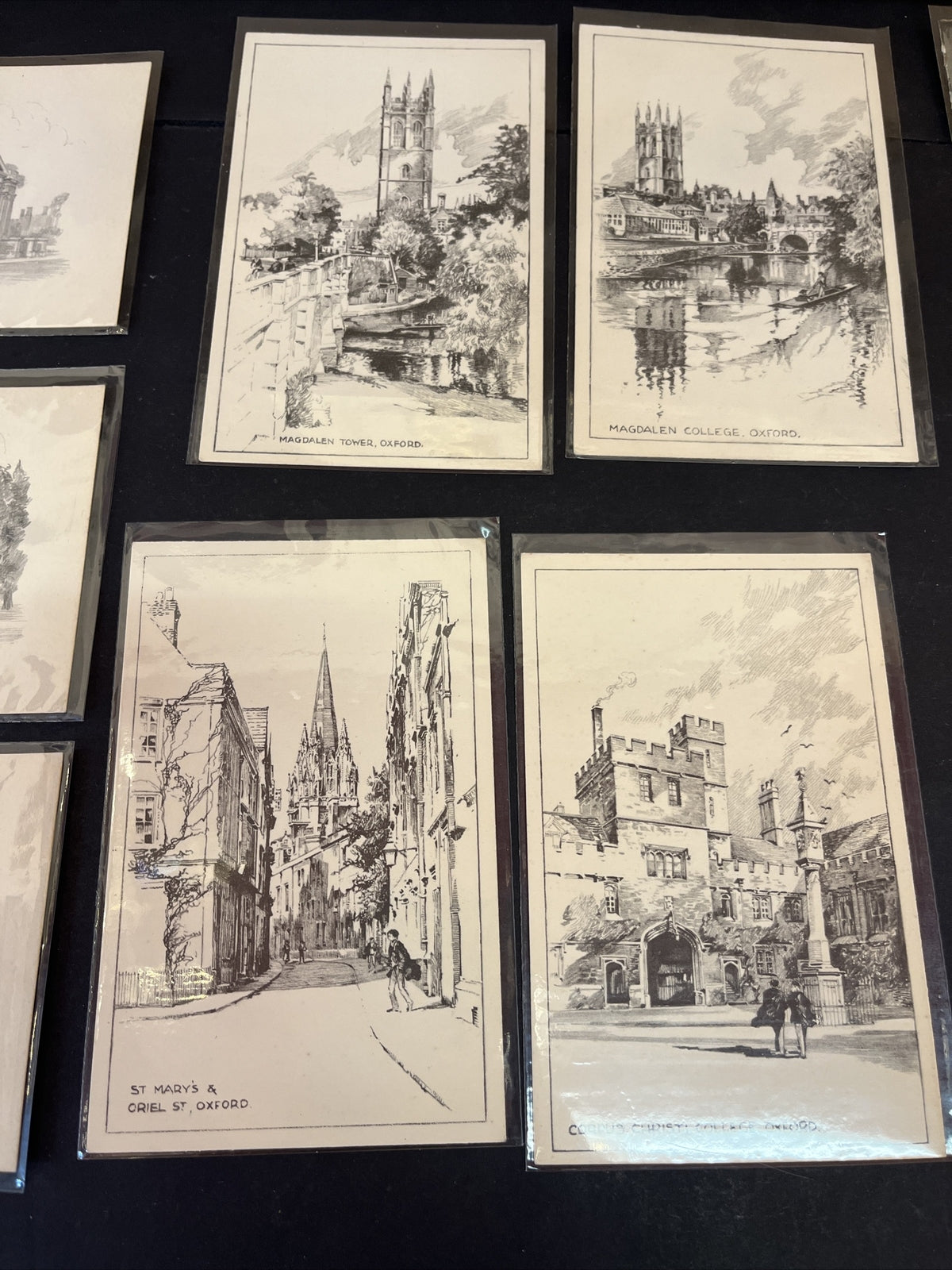 Vintage Postcard Lot Of 13, Oxford University, Cambridge, Le Mans