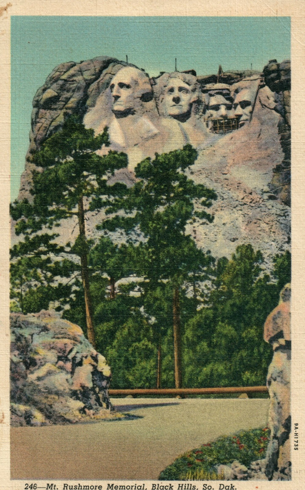246 Mount Rushmore Memorial Black Hills South Dakota SD Postcard