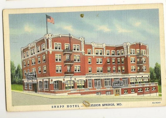 Snapp Hotel Excelsior Springs MO Missouri  Postcard