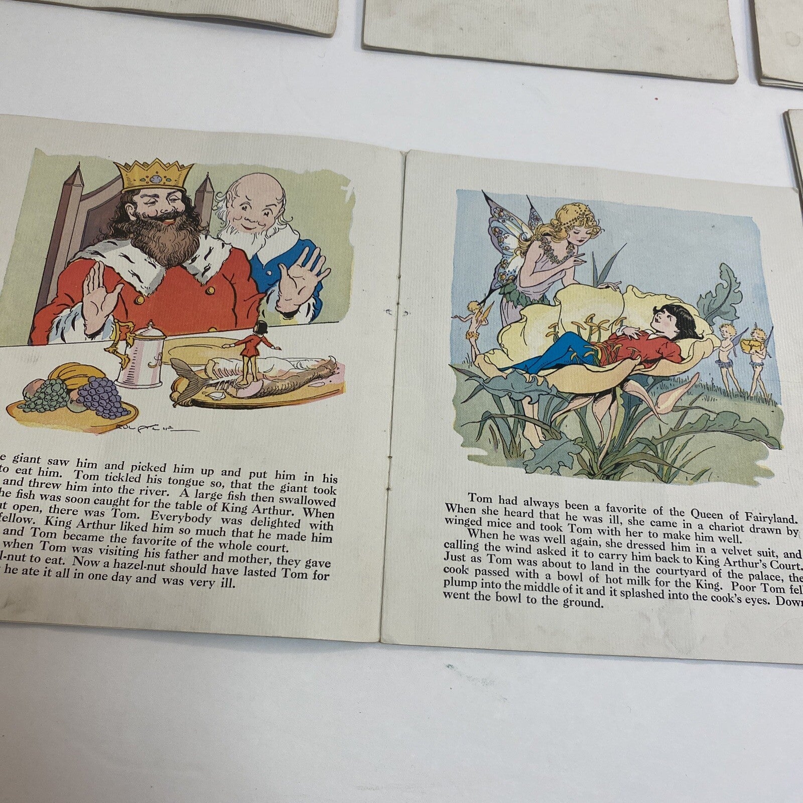 My Own Fairy Tale Library 8 LINENLIKE Books In A Box~Platt & Munk~No  3000~1939