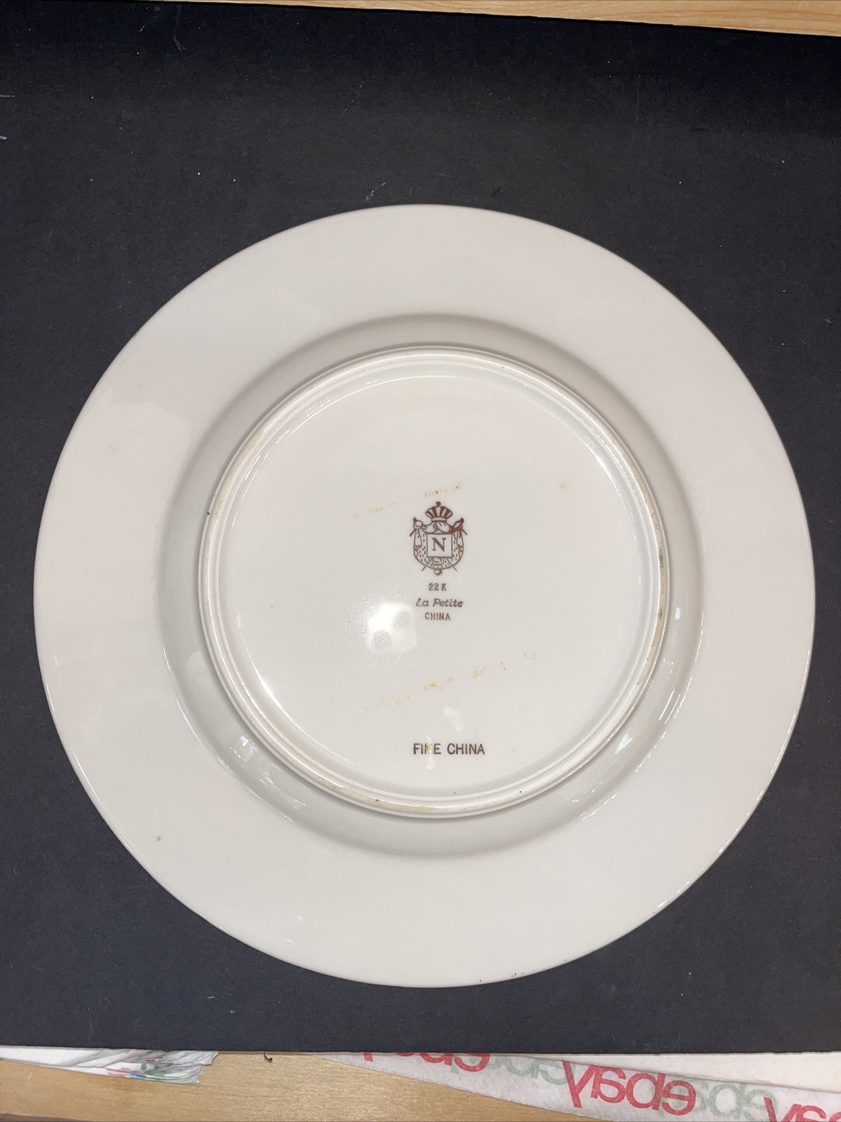 Royal China 22k gold Scenic Romantic Cabinet Plate