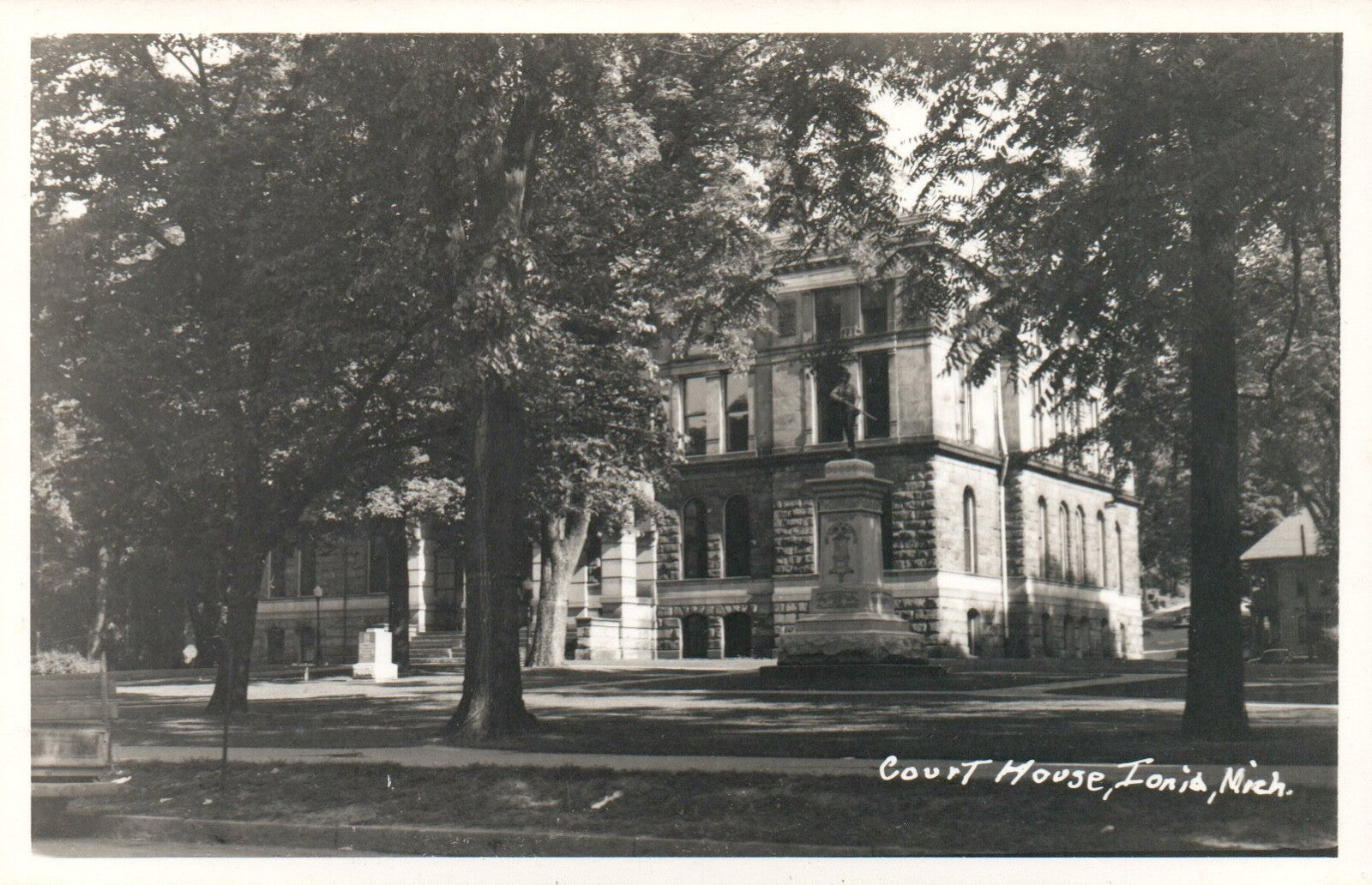  Vintage Ionia Court House Ionia Michigan Mich MI Real Photo Postcard 