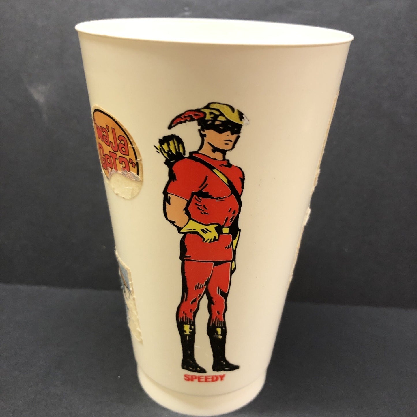 Vintage 1973 7/11 Plastic Slurpee Cup Super Hero "Speedy"