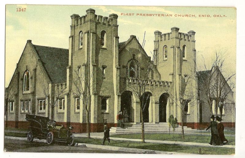 First Presbyterian Church Enid Oklahoma OK Postcard