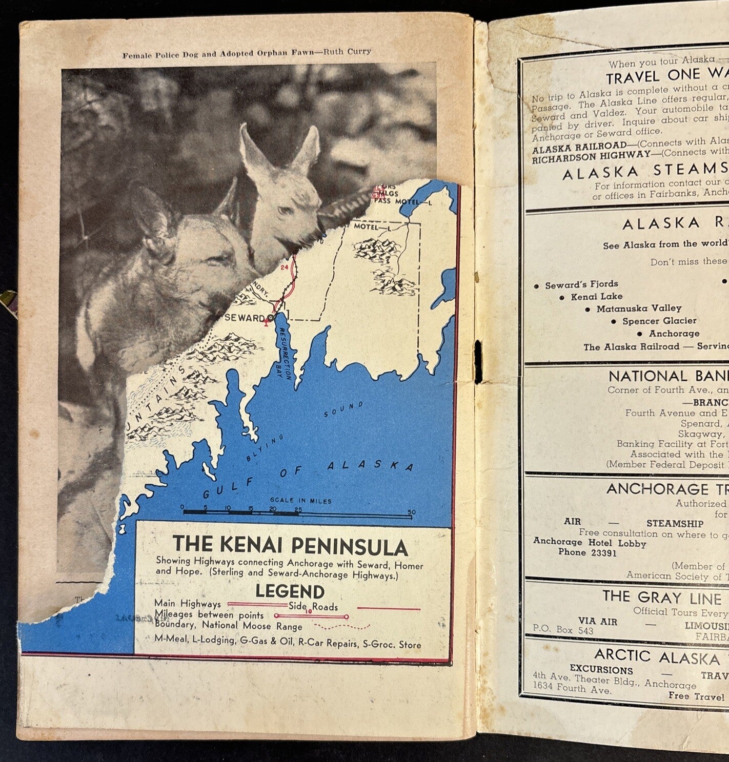 Milepost Directory Guide to Land of Northern Lights March 1953  Booklet