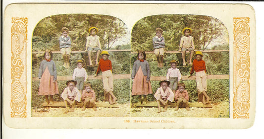 Hawaiian Children Stereoview Hawaii