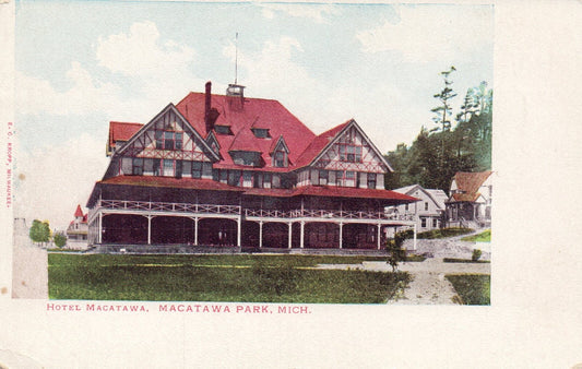 Hotel Macatawa in Macatawa Park Holland Michigan Mich MI Postcard