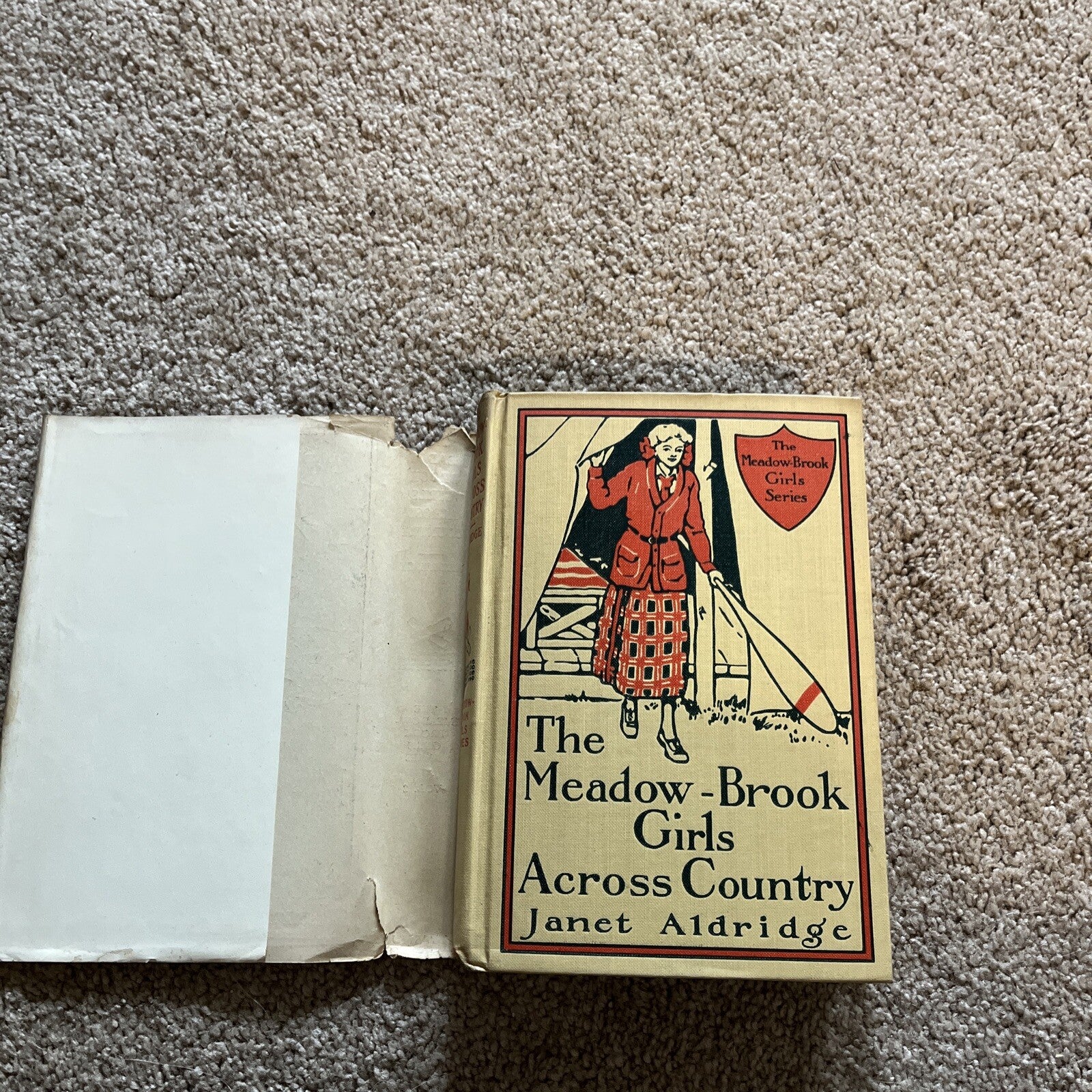 The Meadow-Brook Girls Across Country by Janet Aldridge 1913 Edition HC Book w/