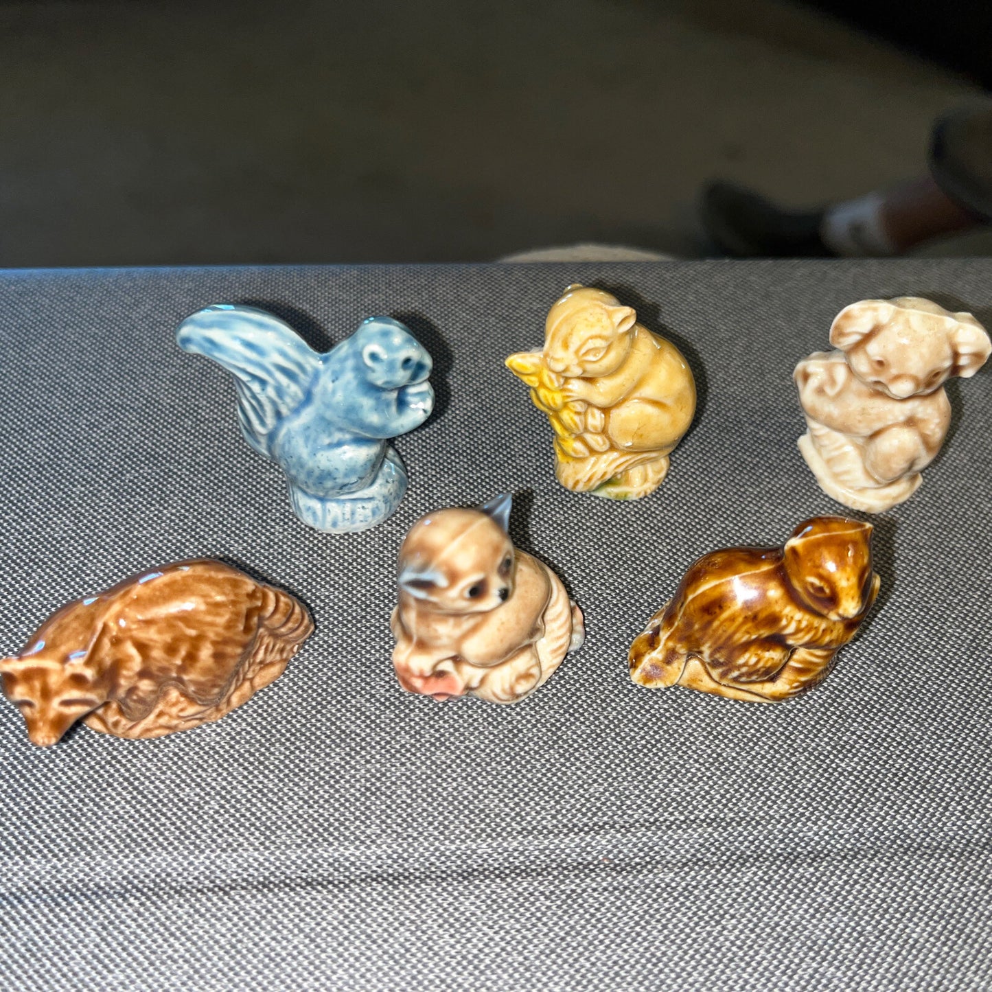 Wade Whimsies 6 Figurine England-squirrel,koala, Lemur,raccoon, Beaver