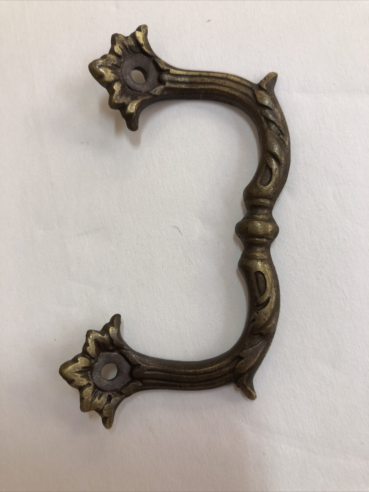 SET OF 4 ANTIQUE BRASS SIMPLE DRAWER PULLS