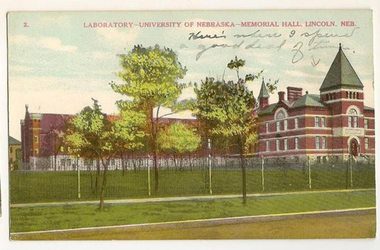 Laboratory University of Nebraska Memorial Hall NE