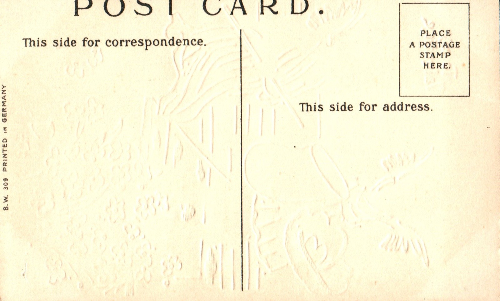 To My Valentine Children Fishing for Hearts Gold Gilt Valentine Postcard