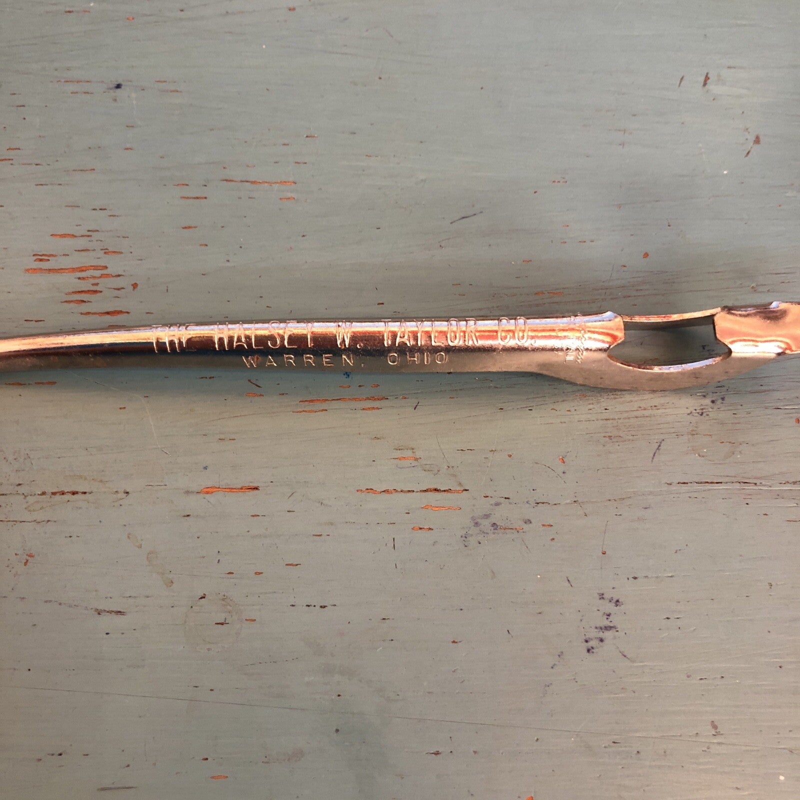 Set of 6 Soda Fountain Spoons with Bottle Opener Advertising Halsey W Taylor Co