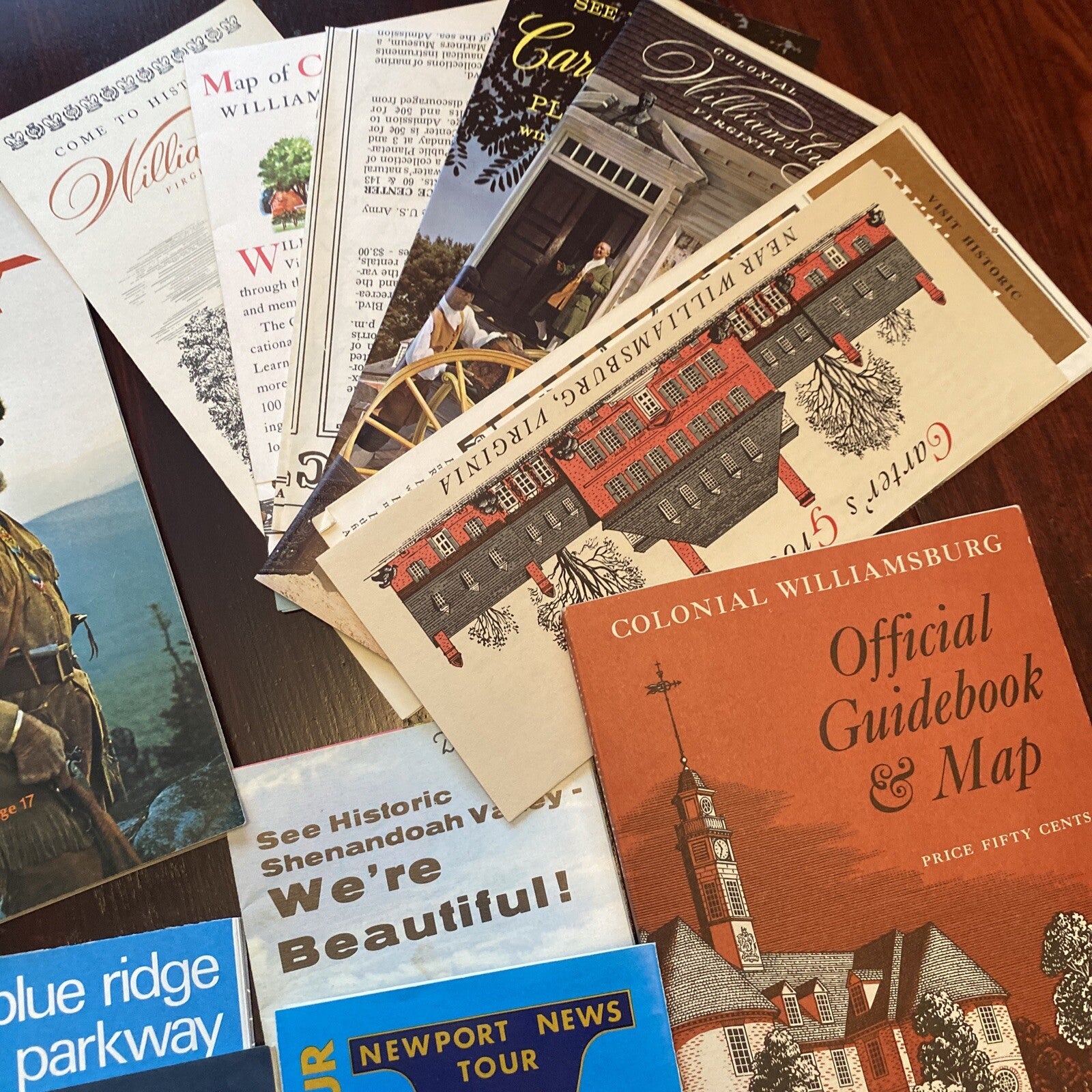 Lot Tourist Tourism Brochures Guides Williamsburg VA Virginia Smokey mountains