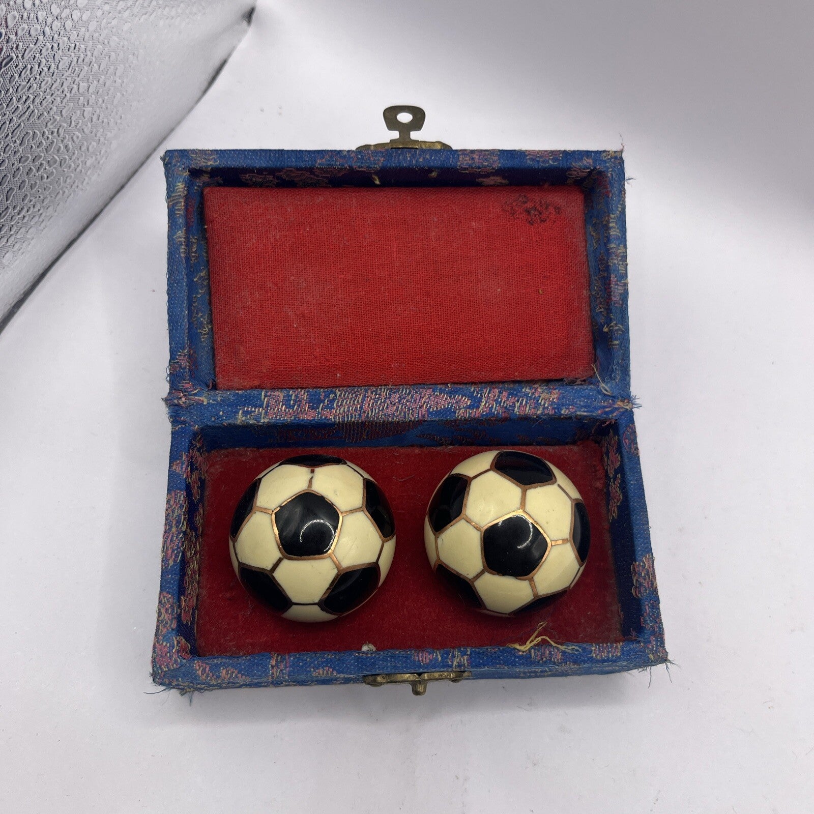 Vintage Chinese Baoding Exercise Stress Balls With Soothing Inside Chime