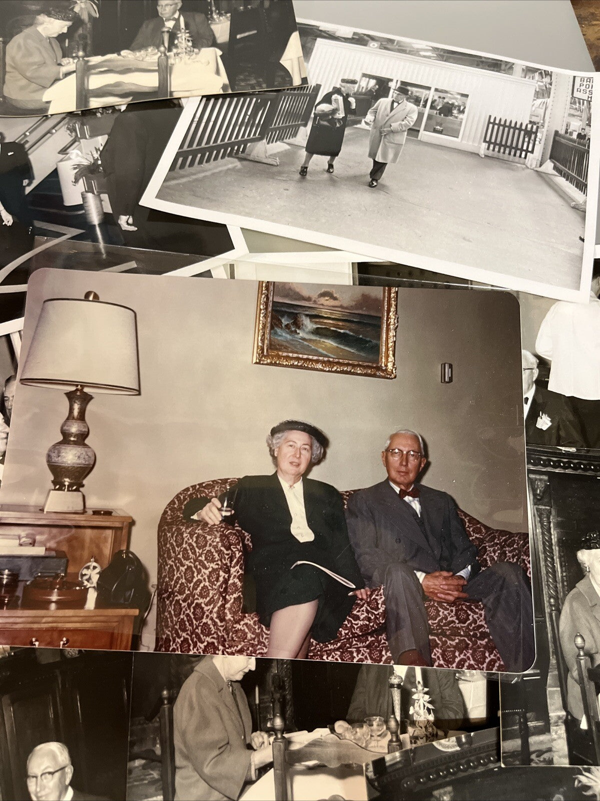 Lot of 12 Old Black & White Photos Vintage Photographs Of The Same People. WHO?