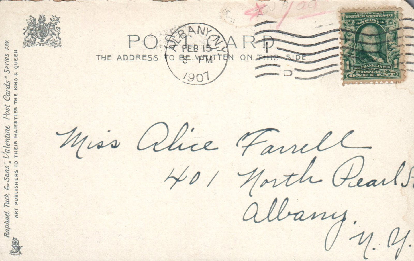 Girl Spilling Water Witty Valentine's Day Postcard