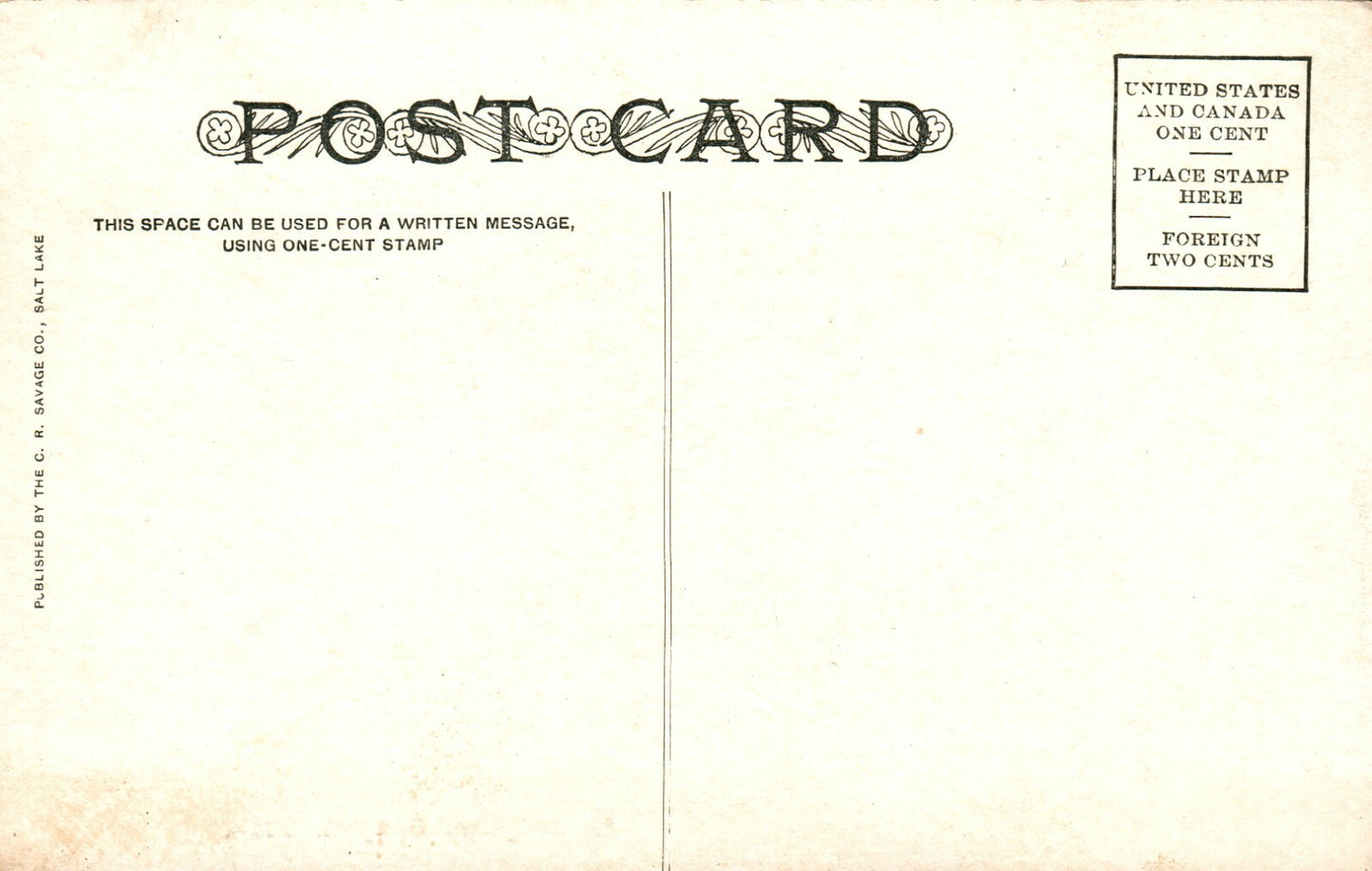 Brigham Canyon UT Utah Vintage Postcard