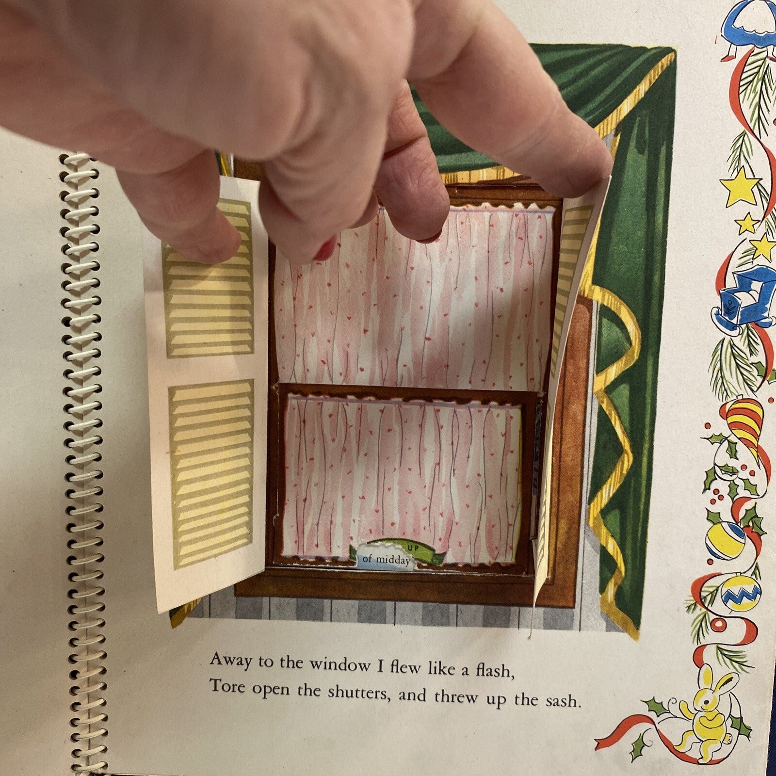 RARE VTG 1944 The Night Before Christmas Animated By Meg Wohlberg Pop Ups USA