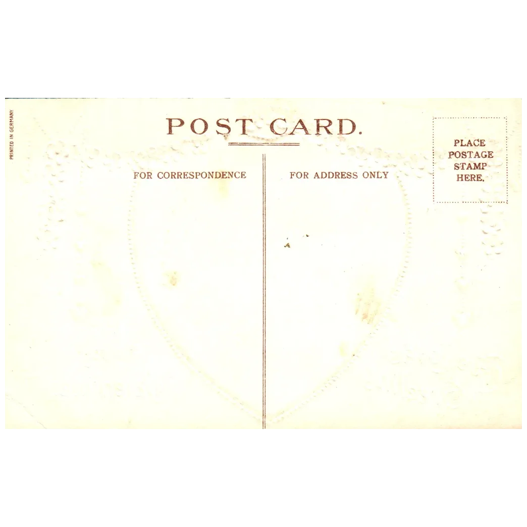 True Love's Greeting To My Valentine Little Children Gold Emboss Val Postcard