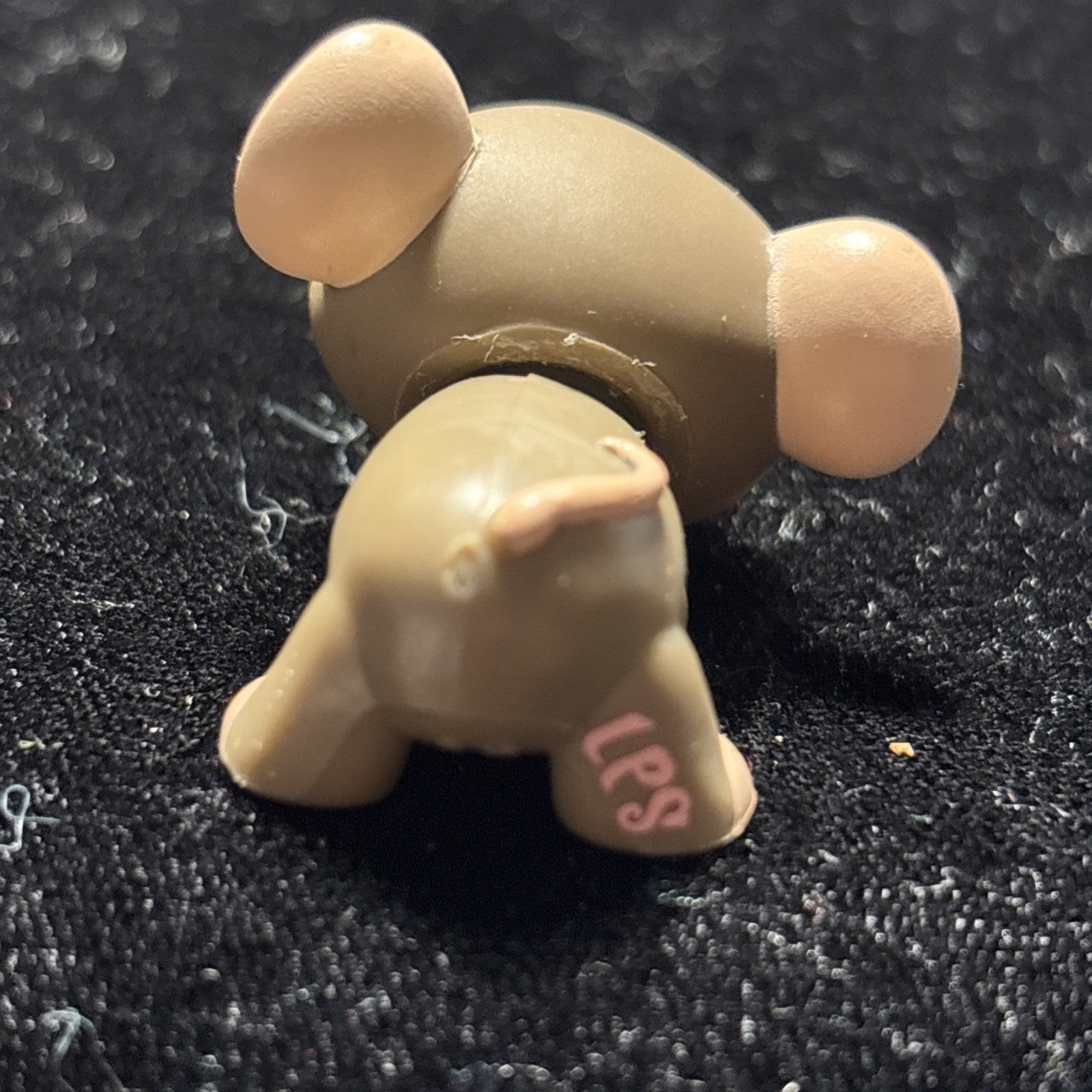 Littlest Pet Shop LPS Grey Mouse Pink Ears & Tail & Purple Eyes #1808