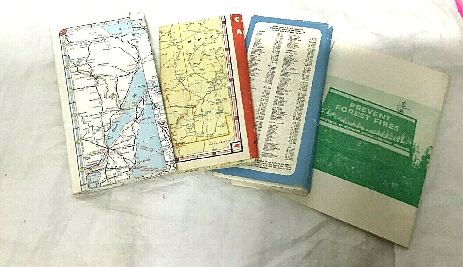 Set of 4 Los Angeles Yukon California Nevada Arizona Utah Northeast Vintage Maps